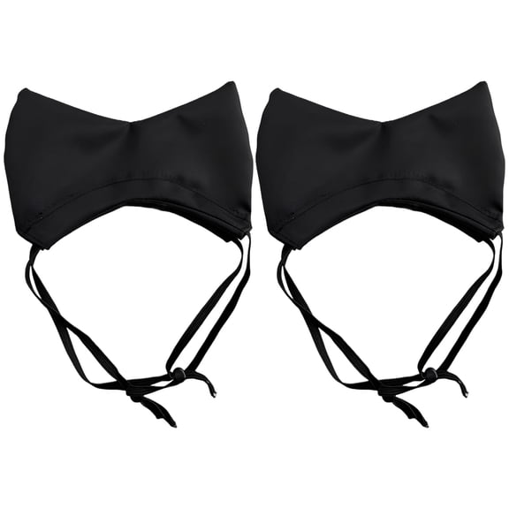 2 Pcs Cat Dog Shower Cap, Black Pet Bathing Caps with Ear Protection, Adjustable Waterproof Grooming Caps for Small Medium Pets
