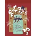 thumbnail image 2 of Red and Blue "Let's Celebrate Y'all" Printed Rectangular Garden Flag 18" x 13", 2 of 3