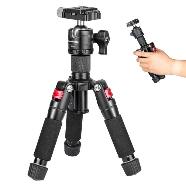 Koolehaoda Mini Tripod for Camera, 20in / 1.5LB Aluminum Alloy Compact