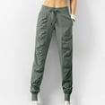 thumbnail image 2 of LNGOOR Women‘s Running Pants High Waisted Drawstring Quick Dry Jogger Sweatpants Casual Workout Sport Trousers with Pockets Ladies Clothes, 2 of 5