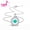 Neon Greenish Blue, variant on 6mm Neon Blue Paraiba Color Lab Grown Yttrium Aluminum Garnet With Inclusions S925 Sterling Silver Necklace For Women Jewelry