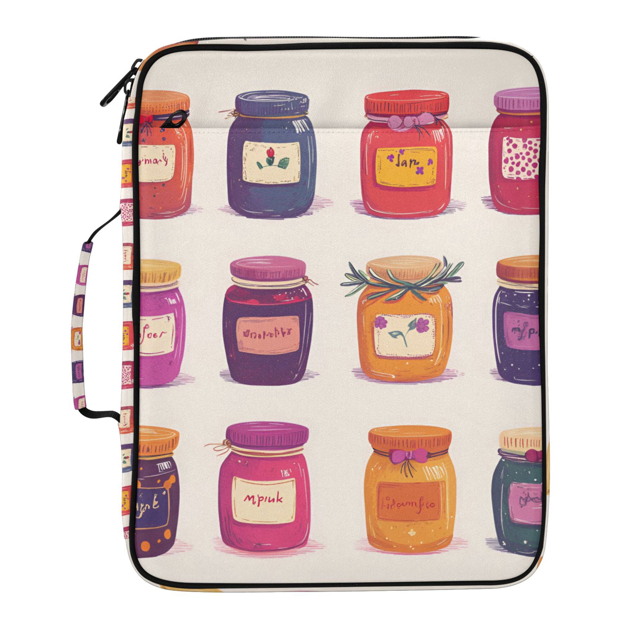 FORMRS Accordion File Folder A4 Size 7-Pocket Expanding Document Organizer Bag with 3 Ring Binder, Jam Jars