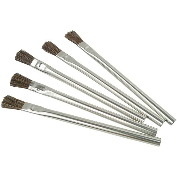 William H Harvey Acid Brush - Stiff Horsehair Bristles, Metal Handle - 1 Piece, 5-1/4 In