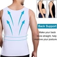 thumbnail image 5 of Men Body Shaper  Compression Vest Undershirt Seamless Waist Trainer Tank Top Belly Control Weight Loss Shapewear, 5 of 8