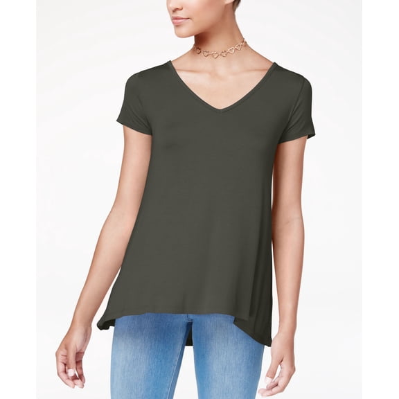 Hippie Rose Juniors Strappy Back T-Shirt Elegant Moss XL