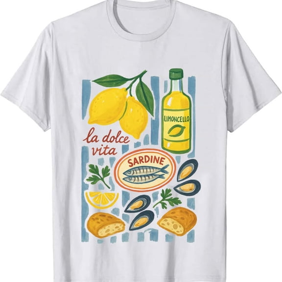 La Dolce Vita Shirt, Italian Summer Graphic Tee T-shirt Sizes S-5XL Goldengate