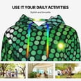 thumbnail image 4 of Haiem Green Disco Lights for Women's Fashion Hoodies & Sweatshirts with Kangaroo Pocket,Hooded Sweatshirt with Eye-catching Drawstrings-X-Large, 4 of 7