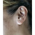 thumbnail image 2 of 14Kt White Gold 0.10 Ct Genuine Natural Diamond Round Stud Earrings, 2 of 2