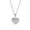 Silver, variant on Cubic Zirconia Heart Charm Pendant Necklace For Women 14k White Gold Plated Cute Dainty Sparkly CZ Crystal Puffed Love Heart Choker Adjustable Chain Exquisite Jewelry Gift Valentine's Day Anniversary