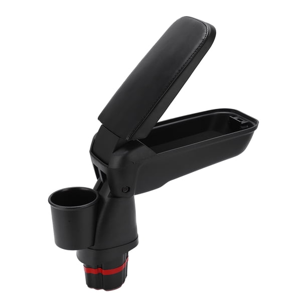 Apoyabrazos de consola central, caja de apoyabrazos central con almohadilla para el brazo de la consola central, soporte para vasos para automóvil, construcción resistente