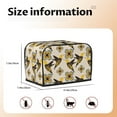 thumbnail image 5 of Vsdgher Yellow Flowers Hummingbird 2 Slice Toaster Cover, Appliance Covers Toaster Cover Fits for Most Standard 2 slice Toasters, 5 of 7
