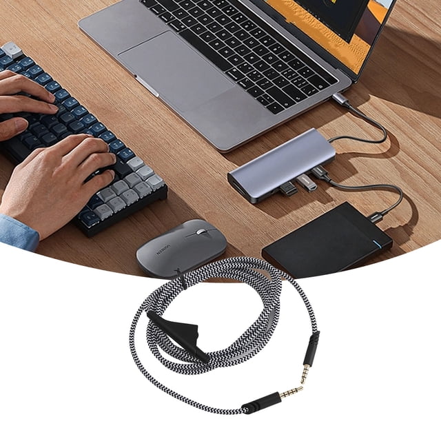 Cable de extensión de los auriculares, Cable de Extensión de Juego de Reemplazo Duradero Cable de Cría de Cobre Transparente de OxÍgeno para A10