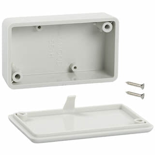 1551HRGY - Boîte de Projet 2.3X1.4X.8IN PLAS Gris avec Porte-Clés