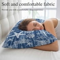 thumbnail image 5 of Navy Blue Coastal Pillow Covers, Linen Long Throw Pillow Case, Summer Beach Nautical Starfish Coral Vintage Holiday Pillow Protector Decorative Cushion Cover for Living Room/Bedroom 20" x 30", 5 of 8