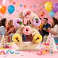thumbnail image 7 of chaungfeng Donut Stand Set, Wooden Donut Wall Display Stand, Board Holder for Dessert Table Wedding Birthday Graduation Party (Number 8), 7 of 7