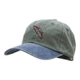 thumbnail image 2 of Composit Bow Embroidered Pigment Dyed Wash Caps - Olive Navy OSFM, 2 of 5