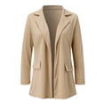 thumbnail image 4 of Femmes Workoffice Costume Tempérament Veste Extensible Veste à Poitrine Unique Couleur Unie Blazer Tunique Confortable Cardigan Bouton vers le Bas Élégant Outwear, 4 of 6