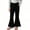 Black, variant on Kids Girls Bell Bottom Pants, Gray Polka Dot, Lace Trim, Elastic Waist, Pull-On,Size 1-2 T