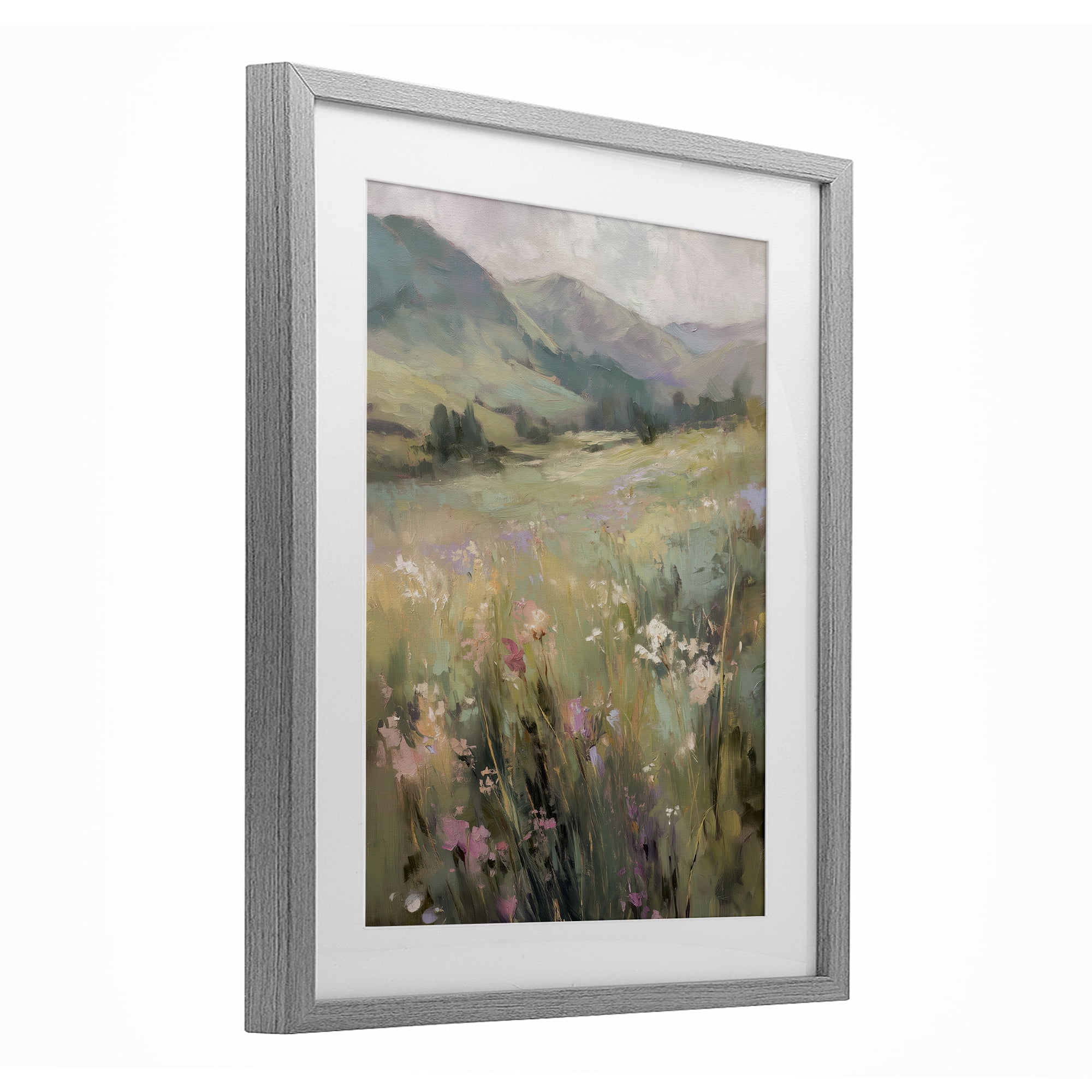 Stupell Industries Sunlit Meadows Landscape Gray Framed Print Under Glass, design by Svetlana Aleynikova