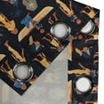 thumbnail image 4 of Ambesonne Ethnic Grommet Curtain, Folkloric Pattern Eastern, 50"x72", Black Cinnamon and Blue, 4 of 5