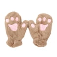 thumbnail image 3 of Guantes de piel sintética para mujer y niña, de viaje, cálidos, para invierno Caqui Yuyangstore Guantes de mujer, 3 of 8