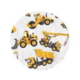 thumbnail image 2 of KDAGR 60 inch Round Beach Towel Blanket Road Roller Bulldozer Dumper Truck Crane Inspired by Building Travel Circle Circular Towels Mat Tapestry Beach Throw, 2 of 2