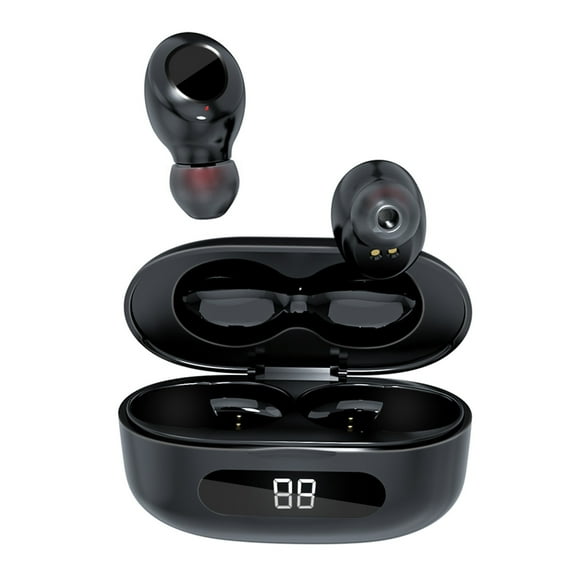 Herrnalise Bluetooth Headphones,True Wireless Earbuds long Playback with 50mAh Charging Case Small in-Ear Invisible Earphone with Microphone for PC Computer Laptop Sports