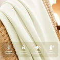 thumbnail image 3 of Homi Drapes Double Pinch Pleated Blackout Curtains Thermal Insulated Room Darkening Drapes for Bedroom/Livingroom Along with 2 Panels,Tiebacks,Hooks (Ivory, 36"x95"), 3 of 5