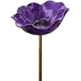thumbnail image 2 of HomelyJoy Purple Flower Bird Feeder and Bird Bath Garden Stakes, Metal Flower Bees Watering Station Bowl, Decorative Wild Bird Feeding Basin for Lawn Backyard Decor, 23.6x5.9 In, 2 of 5