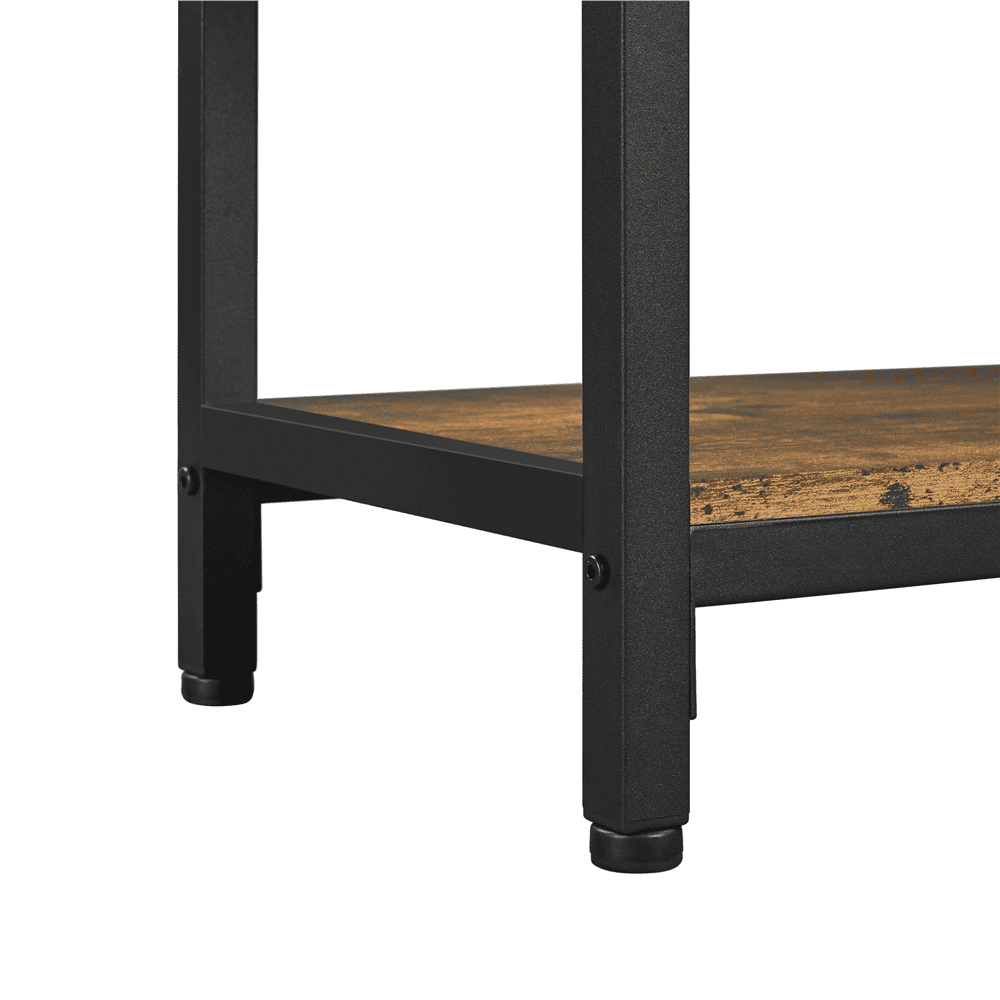 Renwick Industrial Wooden Console Table for Entryway Living Room, Rustic Brown