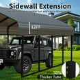 thumbnail image 4 of 10x20 ft Heavy-Duty Carport Canopy Kit, Galvanized Steel Portable Garage for RV, Truck, Boat & 1 Cars, All-Weather Shelter, Easy Assembly, 4 of 7