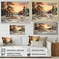 thumbnail image 4 of Designart "Wintery Pine Tree Vista" Tree Pine Floater Framed Wall Art Print, 4 of 7