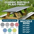 thumbnail image 3 of Sorefy Vinyl Fitted Picnic Table Cover, Checkered Design, Flannel Backed Lining, 30" x 72" Blue, 3 of 8