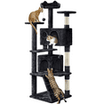 thumbnail image 2 of Alden Design 61.5''H Double Condo Cat Tree with Scratching Post Tower, Black, 2 of 9
