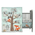 thumbnail image 3 of Bedtime Originals Woodland Friends 3-Piece Animals Mint/Gray Crib Bedding Set, 3 of 9