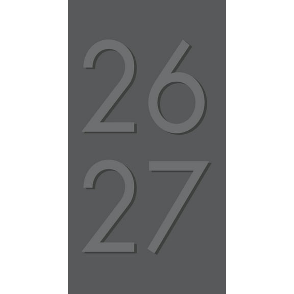 Charcoal 2-Year 2026-27 3.5 X 6.5 Monthly Pocket Planner, (Paperback)