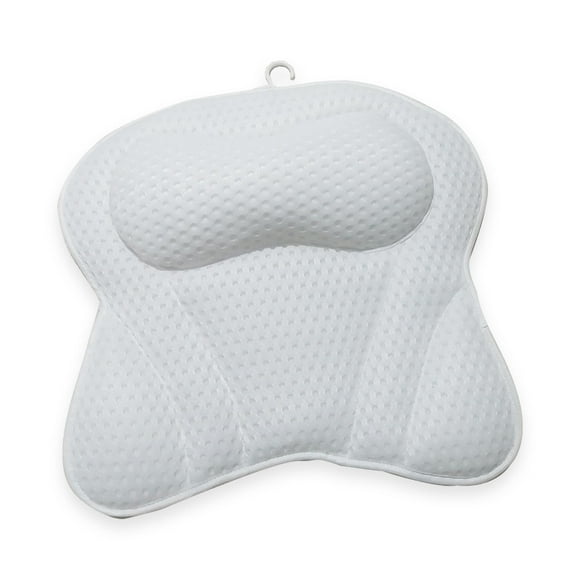 Bath Pillow for Tub, Luxury Tub Pillow with Ergonomic Neck, Shoulder, Back Support, 4D Air Mesh Spa Bath Pillow, 6 Strong Suction Cups Hot Tub Pillow for Jacuzzi Bubble Bath