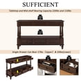 thumbnail image 5 of BFJDM 54" Solid Wood Farmhouse Console Table, Espresso with 6 Drawers Storage Shelf for Living Room Hallway, 5 of 12