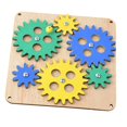 thumbnail image 2 of Tablero ocupado para niños pequeños, habilidades prácticas, Material de bricolaje, actividades de aprendizaje, juego de lógica educativa para niños en , Engranajes colori Engranajes coloridos CUTICAT material de tablero ocupado, 2 of 8