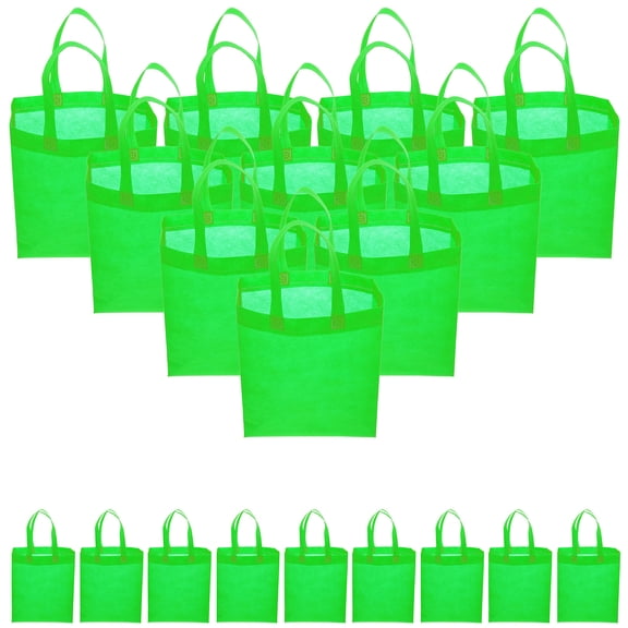 GAXIRE Set of 30 Reusable Non-Woven Tote Bags with Handles, Multipurpose Grocery, Shopping, and Storage Utility Bags