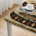 thumbnail image 5 of Acheng Egyptian Art Square Tablecloth Outdoor Picnic Camping and Indoor Kitchen Dining Party 100% Polyester Fiber 46*46, 5 of 8