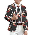 thumbnail image 4 of DHFJKG Boys Christmas Suit Jackets Formal Party Coat Xmas Printed Long-Sleeve Button-Front Slim-Fit Stretch Blazer For 3-14 Years Old Kids Festive Celebration, 4 of 5
