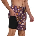 thumbnail image 3 of Haiem Buffalo Plaid And Butterflys Men'S Quick-Dry Swim Trunks: Comfortable Beach Shorts With Mesh Lining And Pockets - Ideal For Swimming And Sunbathing 3x-Large, 3 of 9