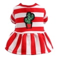 thumbnail image 2 of SPRING PARK Puppy Round Neck Stripes Design Tutu Skirt Dog Dress Pet Cute Small Dog Skirt Dress, 2 of 7