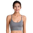 thumbnail image 2 of Baywell Women's Y Back Sports Bras Spaghetti Strap A–D Cups Low Impact Racerback Padded Yoga Running Workout Bra Gray S-2XL, 2 of 10