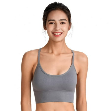 

Women s Sport Bras Padded No Underwire Push Up Cropped Bras Shockproof for Yoga Workout Fitness