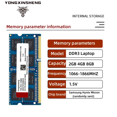 thumbnail image 3 of memoria ram ddr3 2GB 4GB 8GB ram ddr3 8500 1333 1600 1866 PC3 1066-1333-12800-14900MHz Non-ECC 1.5V CL11 204 Pin SODIMM 1.5V DDR3 4GB 1866-1.5V, 3 of 5