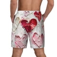 thumbnail image 4 of Uemuo Textured Heart Abstract Art Pattern Mens Swim Trunks Quick Dry Board Shorts with Mesh Lining, Stretch Beach Shorts Quick Dry No-Chafing Board Shorts-XX-Large, 4 of 9
