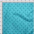 thumbnail image 4 of oneOone Viscose Jersey Turquoise Blue Fabric Asian Paisley Sewing Material Print Fabric By The Yard 60 Inch Wide, 4 of 4