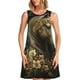 thumbnail image 1 of Balery Palatial Gold Pattern Horse Vestidos de verano para mujer con estampado: vestido holgado sin mangas, vestido playero informal y cómodo para días calurosos., 1 of 7